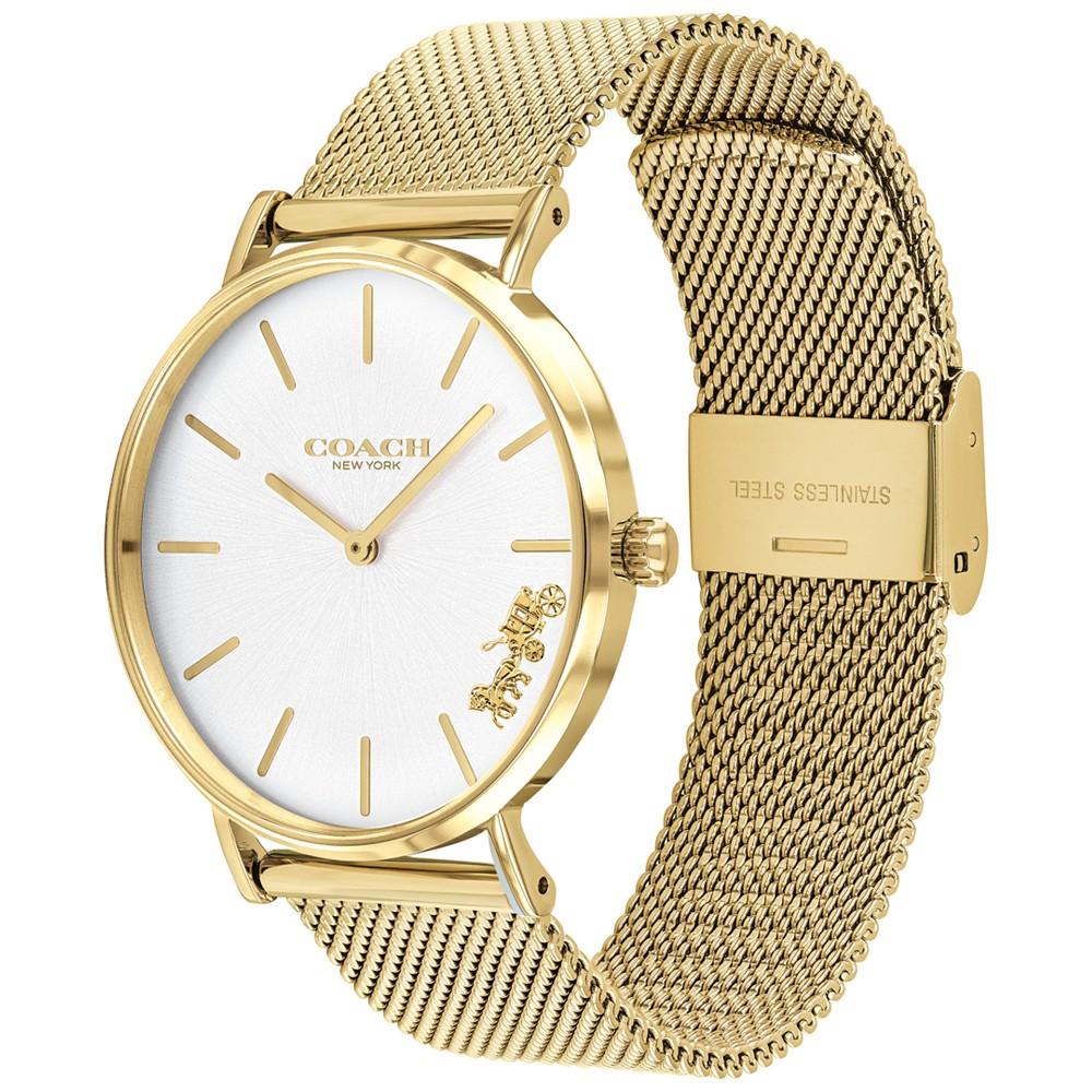 Women's Perry Gold-Tone Stainless Steel Mesh Bracelet Watch 36mm商品第2张图片规格展示