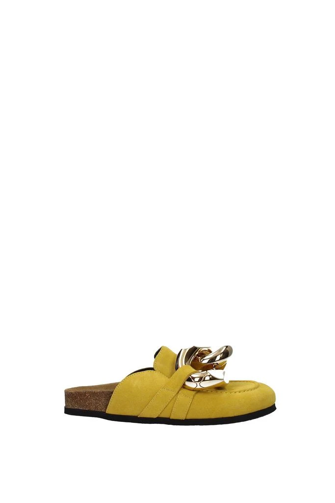 商品JW Anderson|Slippers and clogs Suede Yellow Golden Wattle,价格¥1487,第1张图片