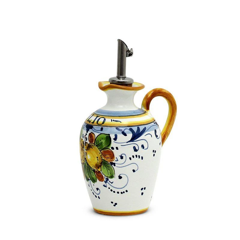 商品Artistica - Deruta of Italy|Limoncini: Small Olive Oil Bottle Dispenser With Handle,价格¥737,第1张图片