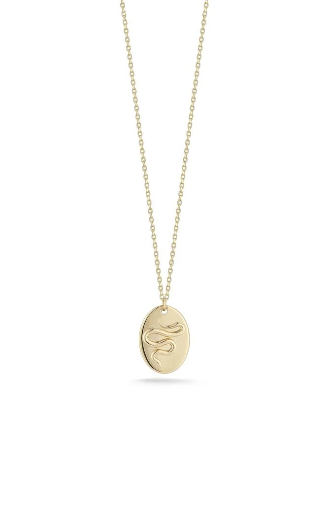 商品Ember Fine Jewelry|14K Gold Snake Oval Pendant Necklace,价格¥3385,第1张图片