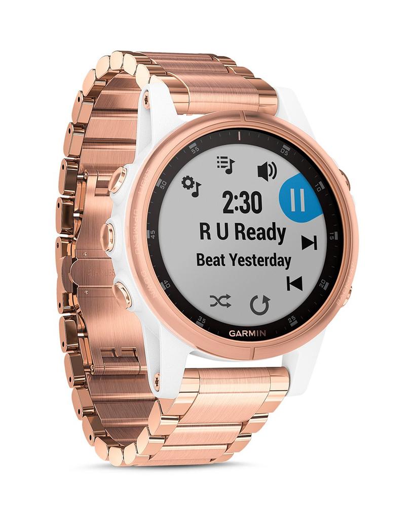 Fenix 5S Plus Rose Gold-Tone Link Bracelet Smartwatch, 42mm - 100% Exclusive商品第3张图片规格展示