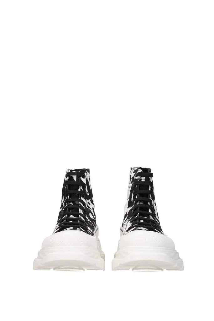 商品Alexander McQueen|Ankle Boot Fabric White Black,价格¥4438,第3张图片详细描述