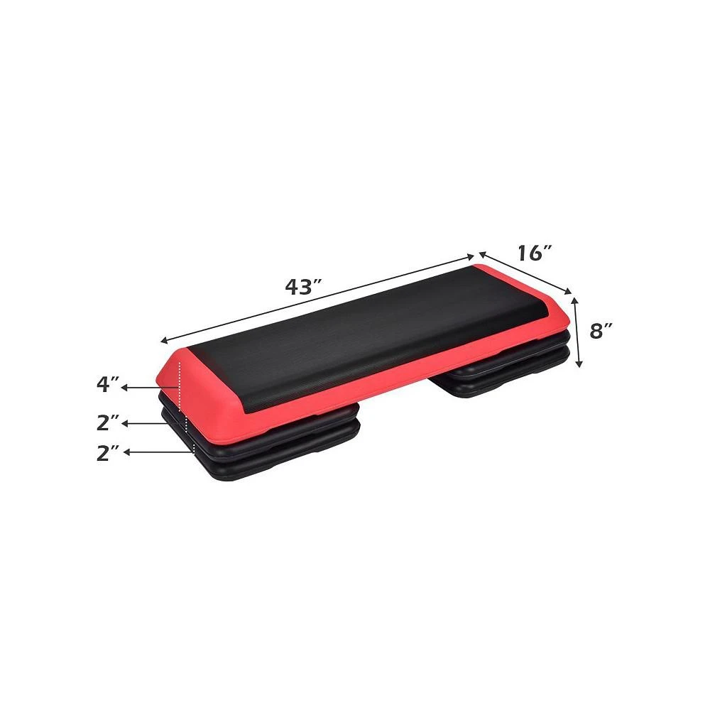 商品Costway|Fitness Aerobic Step Cardio Adjust 4'' - 6'' - 8'',价格¥529,第3张图片详细描述