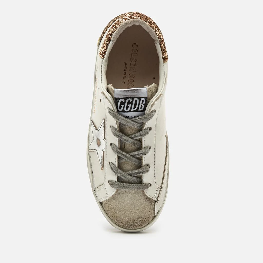 商品Golden Goose|Golden Goose Kids' Super Star Leather Trainers - White/Ice/Silver/Gold,价格¥1122,第3张图片详细描述