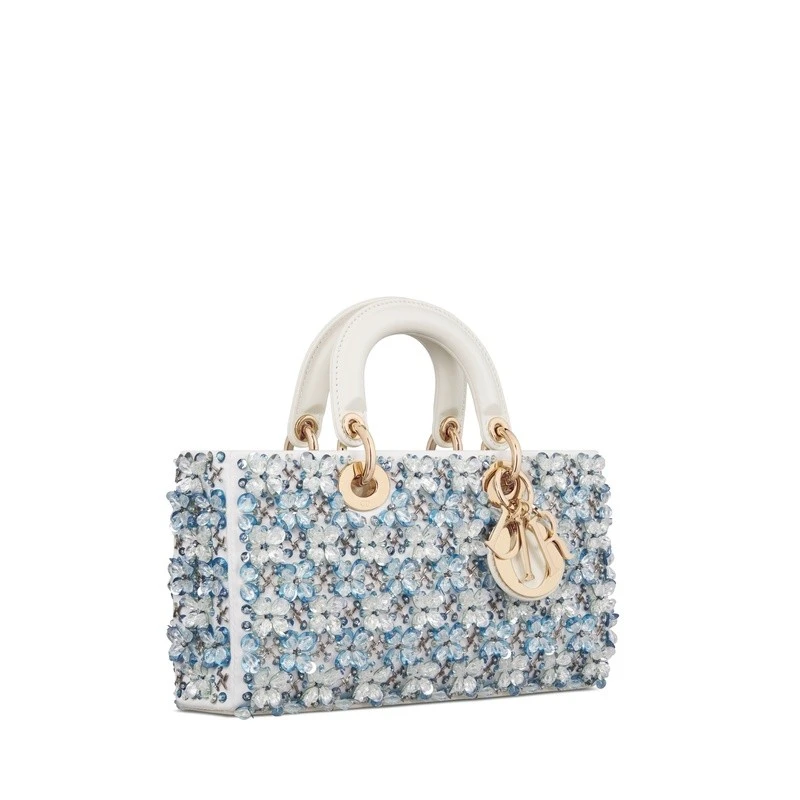 商品Dior|Dior 迪奥 Lady D-Joy系列女士蓝色棉手提包,价格¥53278,第5张图片详细描述