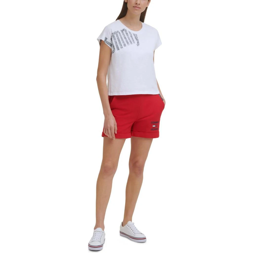 商品Tommy Jeans|Tommy Jeans Womens Crewneck Slub T-Shirt,价格¥54,第1张图片