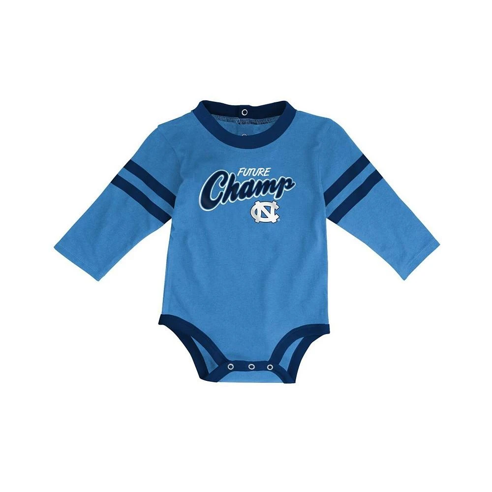 商品Outerstuff|Newborn and Infant Boys and Girls Carolina Blue, Navy North Carolina Tar Heels Little Kicker Long Sleeve Bodysuit and Sweatpants Set,价格¥224,第2张图片详细描述