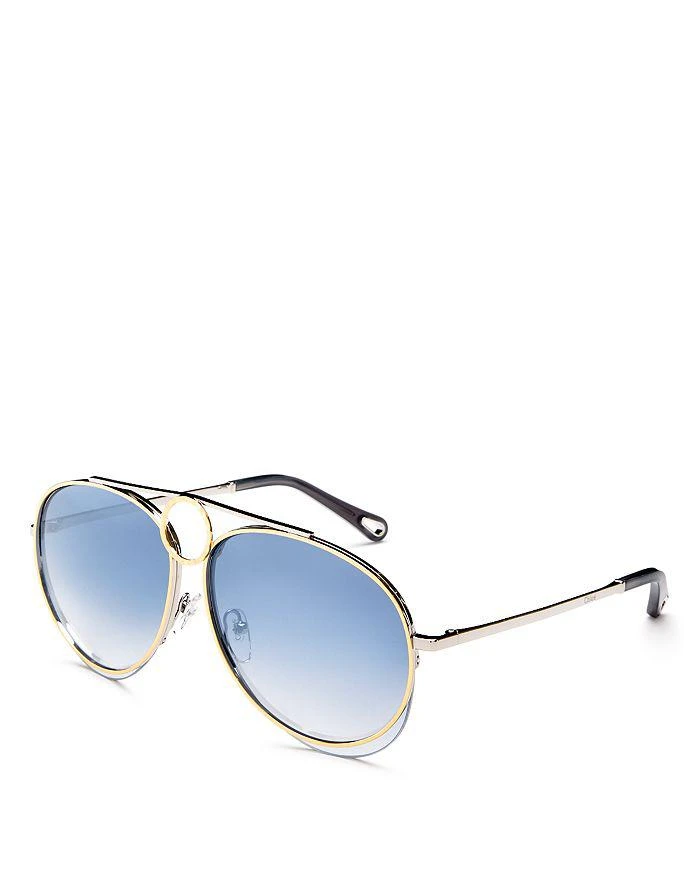 商品Chloé|Women's Romie Mirrored Aviator Sunglasses, 61mm,价格¥3139,第3张图片详细描述