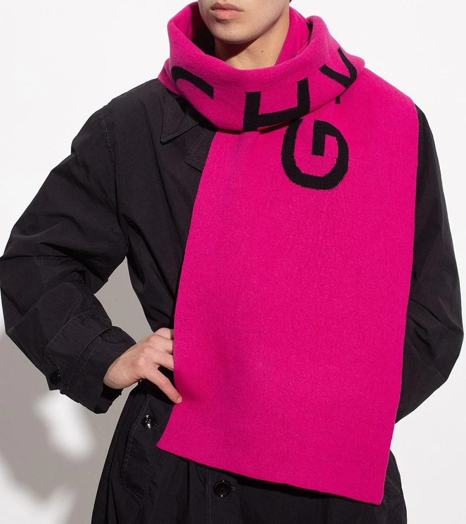 商品Givenchy|Givenchy Reversible Logo-Intarsia Knitted Scarf,价格¥2186,第2张图片详细描述