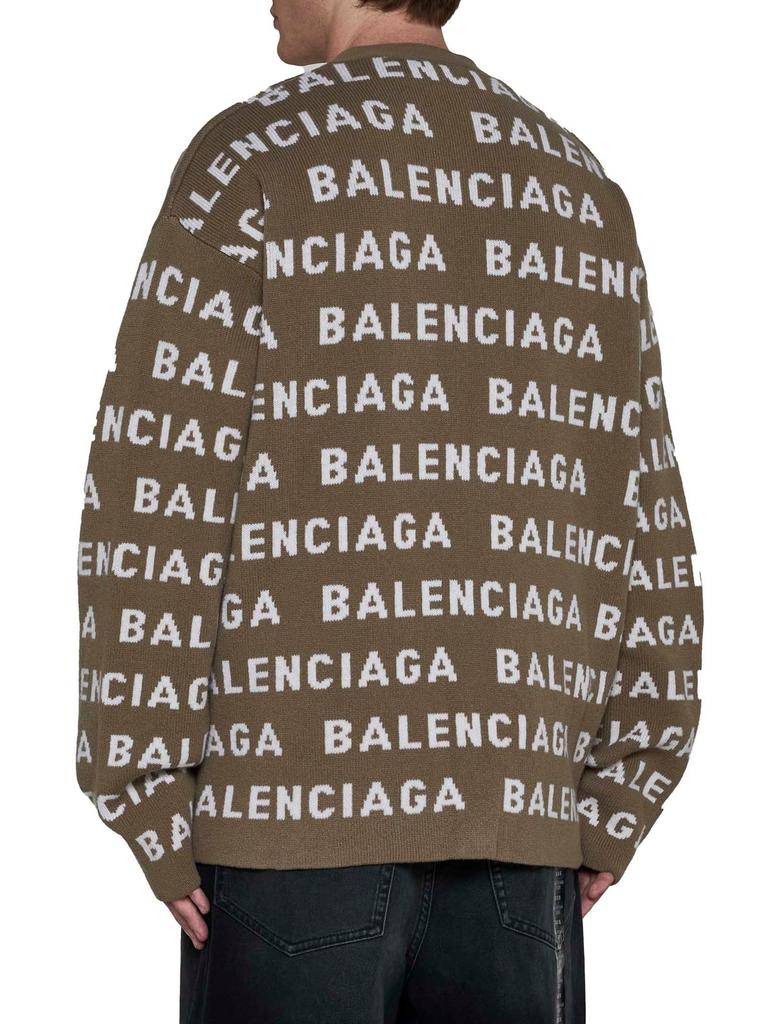 Balenciaga Logo Intarsia-Knit Cardigan – On Sale Now with Up to 56