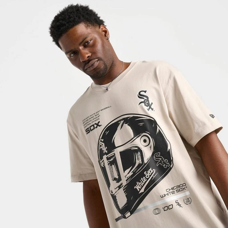 商品New Era|Men's New Era Chicago White Sox MLB Modern Speed Helmet T-Shirt,价格¥222,第5张图片详细描述