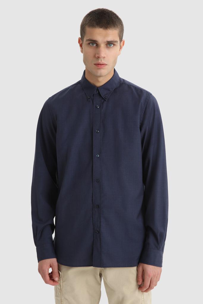 商品Woolrich|Solid Merino Cool Wool Shirt,价格¥1156,第1张图片