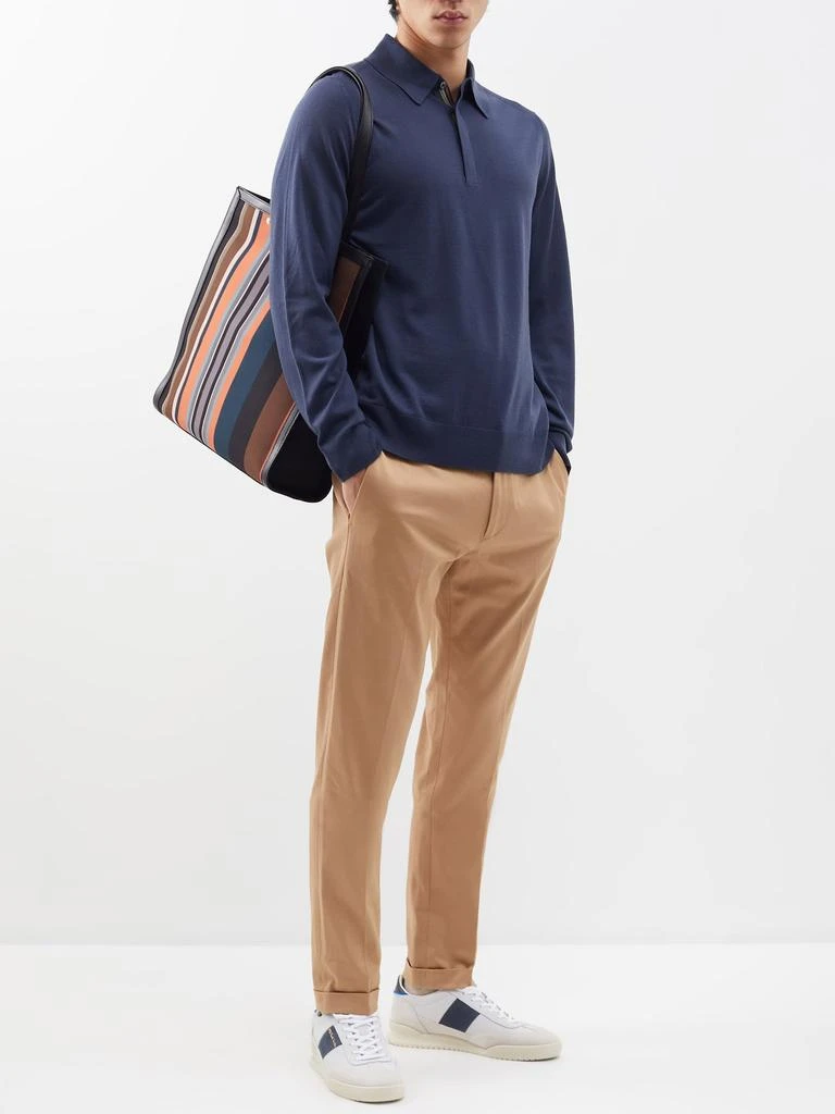 商品Paul Smith|Merino long-sleeved polo shirt,价格¥1632,第2张图片详细描述