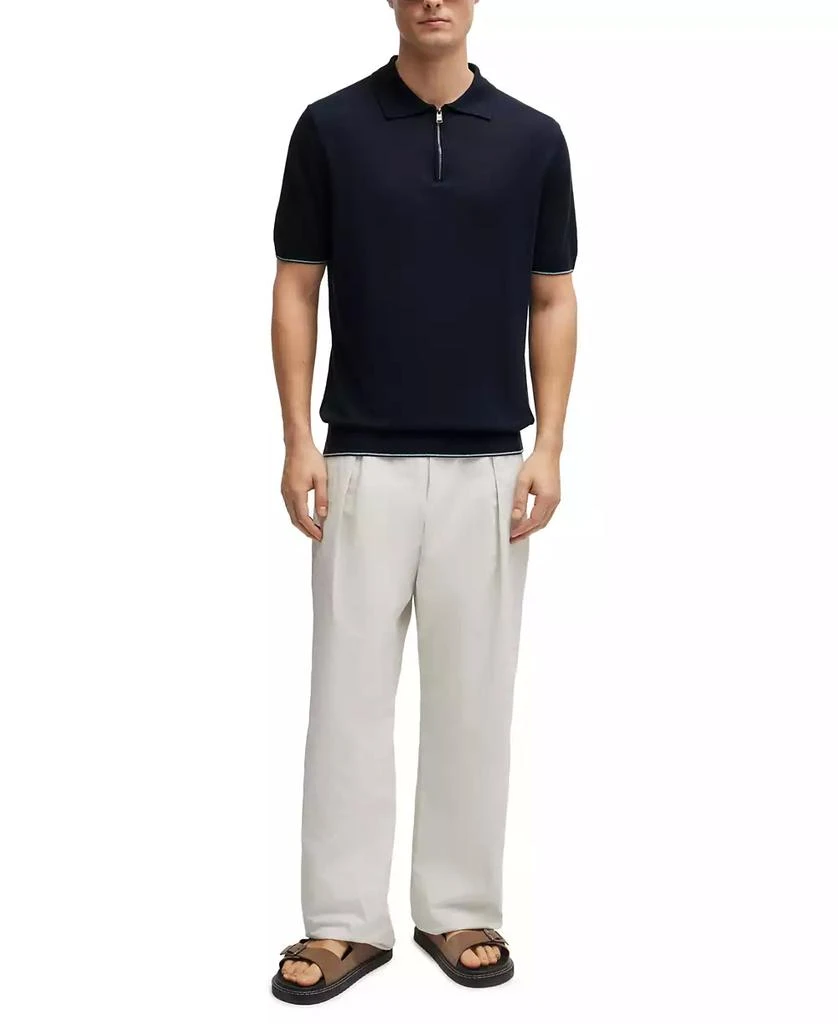 商品Hugo Boss|Men's Zip-Neck Polo Sweater,价格¥1032,第2张图片详细描述