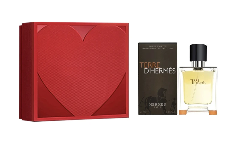 商品[国内直发] Hermes|爱马仕 大地 爱心礼盒 男士香水 木质香调 淡香水EDT 50ml/100ml 胡椒香草根,价格¥395,第1张图片