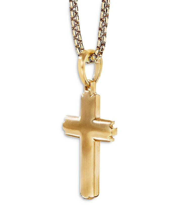 商品David Yurman|Men's Deco Cross Pendant in 18K Yellow Gold, 34mm,价格¥22388,第4张图片详细描述