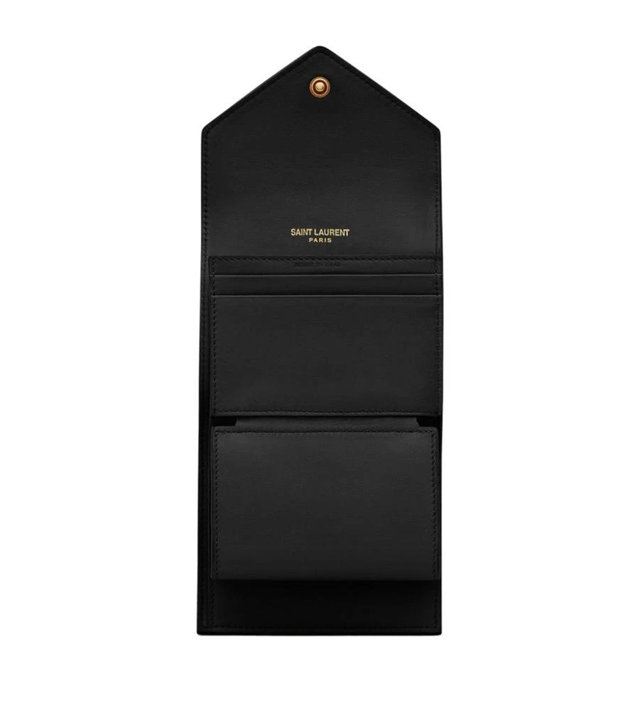 商品Yves Saint Laurent|Leather Quilted Logo Wallet,价格¥5218,第4张图片详细描述