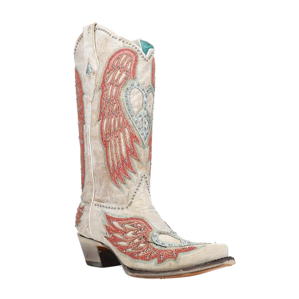 商品Corral Boots|Heart and Wings Snip Toe Cowboy Boots,价格¥2206,第2张图片详细描述