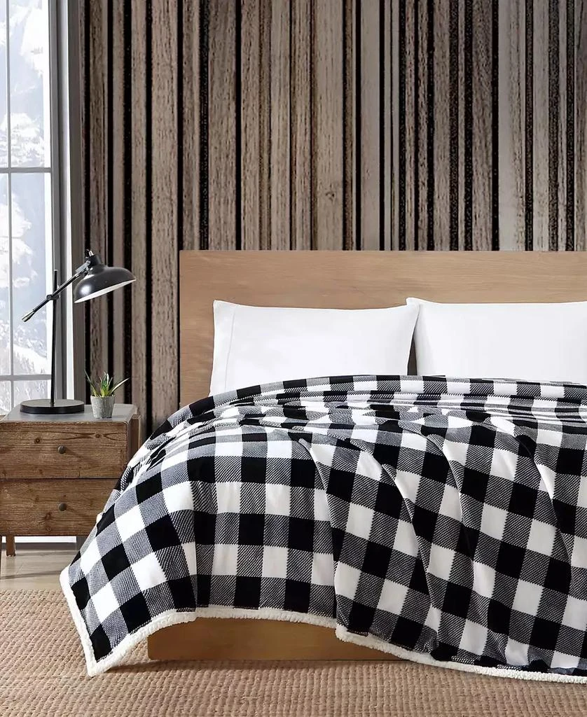 商品Eddie Bauer|Cabin Plaid Ultra Soft Plush Fleece Reversible Blanket,价格¥342,第1张图片