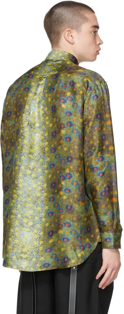商品Burberry|Green Fish Scale Print Shirt,价格¥7929,第3张图片详细描述