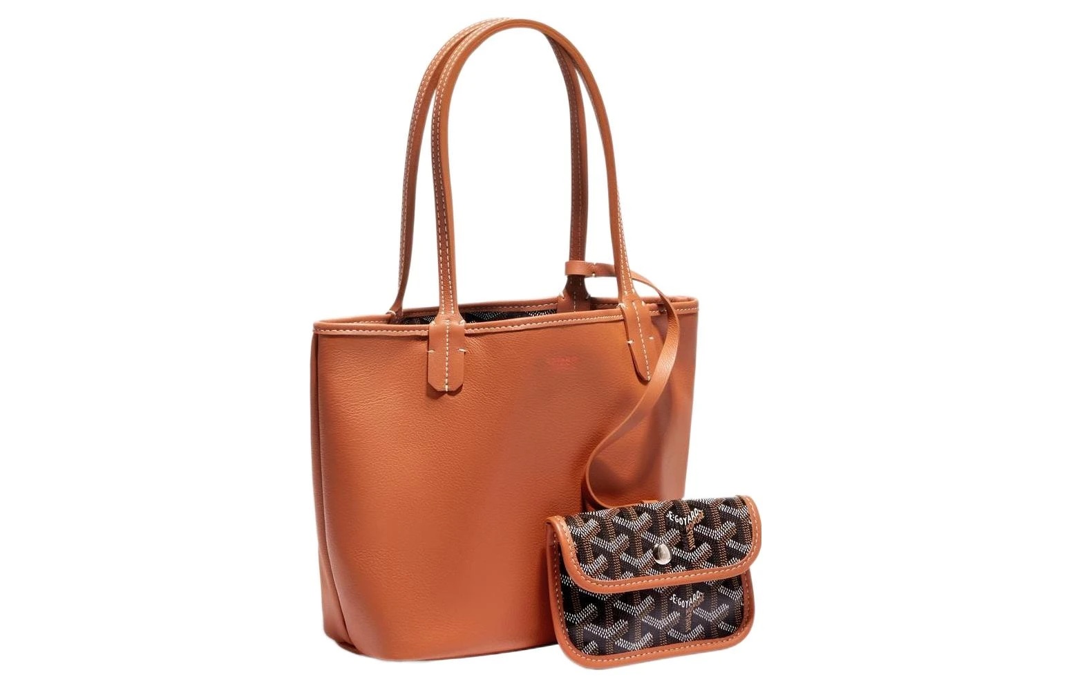 商品[国内直发] Goyard|Anjou 双面双色Y字老花满印 帆布拼牛皮 子母包托特包购物袋 单肩包手提包 迷你 女款 11色可选,价格¥18790,第8张图片详细描述