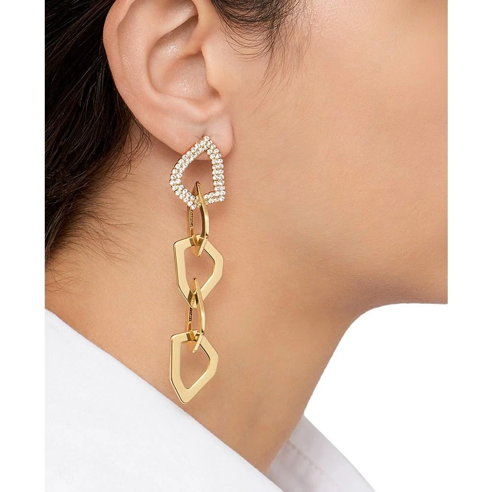 商品ADORNIA|14k Gold-Plated Organic Link Drop Earrings,价格¥205,第3张图片详细描述