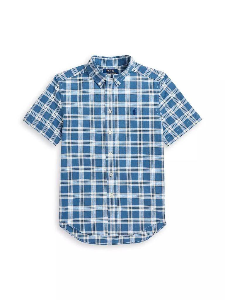 商品Ralph Lauren|Little Boy's & Boy's Plaid Short-Sleeve Shirt,价格¥226,第1张图片