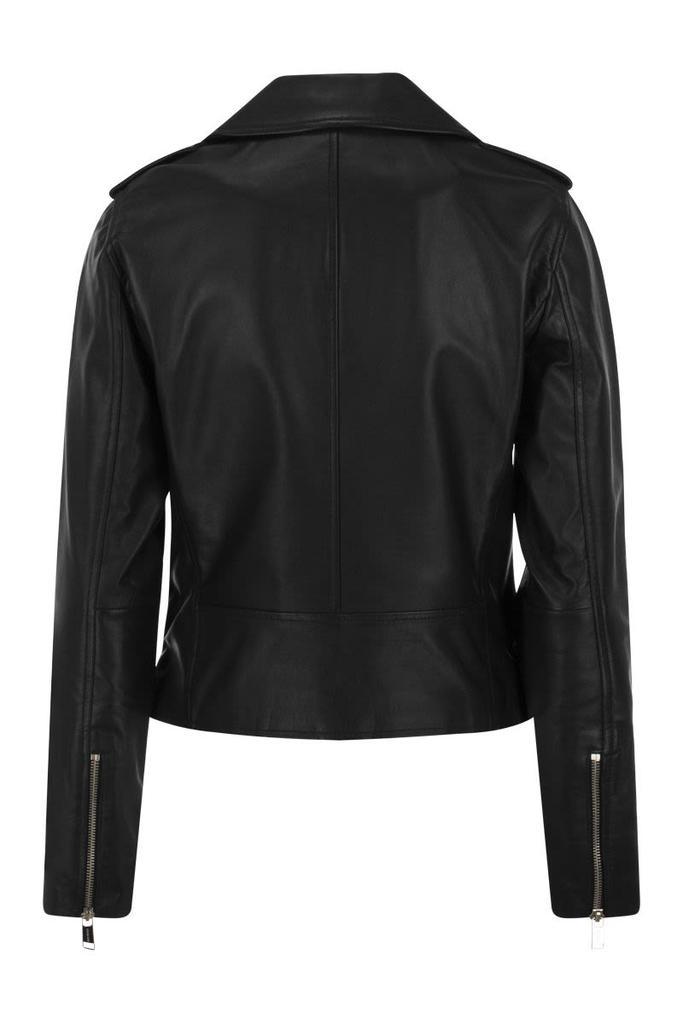 商品Michael Kors|MICHAEL KORS Leather Biker Jacket,价格¥3561,第4张图片详细描述