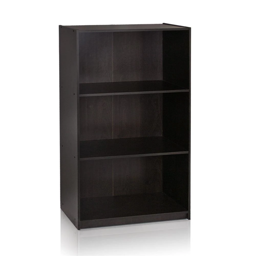 商品Furinno|Basic 3-Tier Bookcase Storage Shelves, Espresso,价格¥566,第1张图片