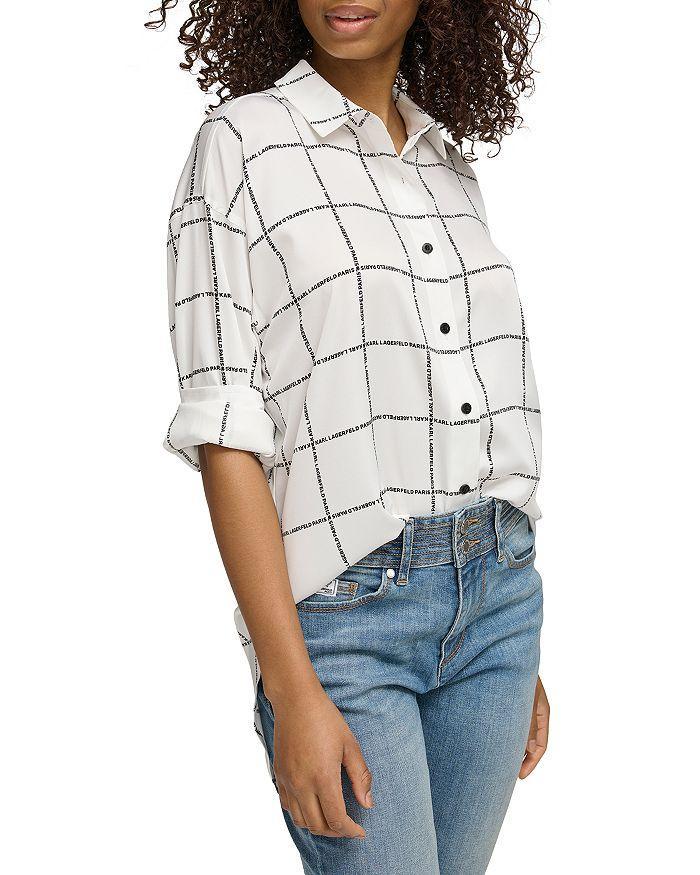 商品Karl Lagerfeld Paris|Long Sleeve Shirt,价格¥522,第3张图片详细描述