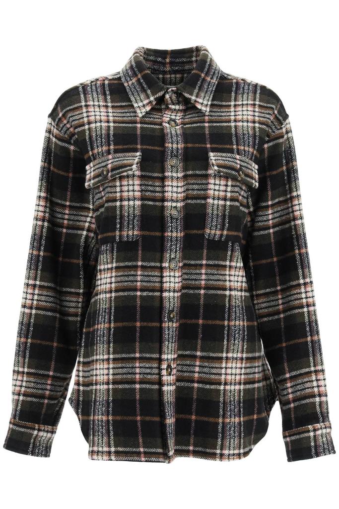 Isabel Marant Etoile 'Ebbaz' Checkered Flannel Overshirt商品第1张图片规格展示