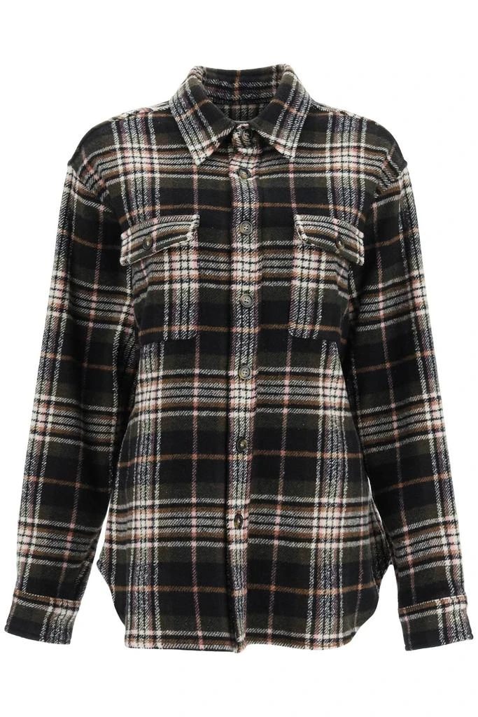 商品Isabel Marant|Isabel Marant Etoile &#39;Ebbaz&#39; Checkered Flannel Overshirt,价格¥2129,第1张图片