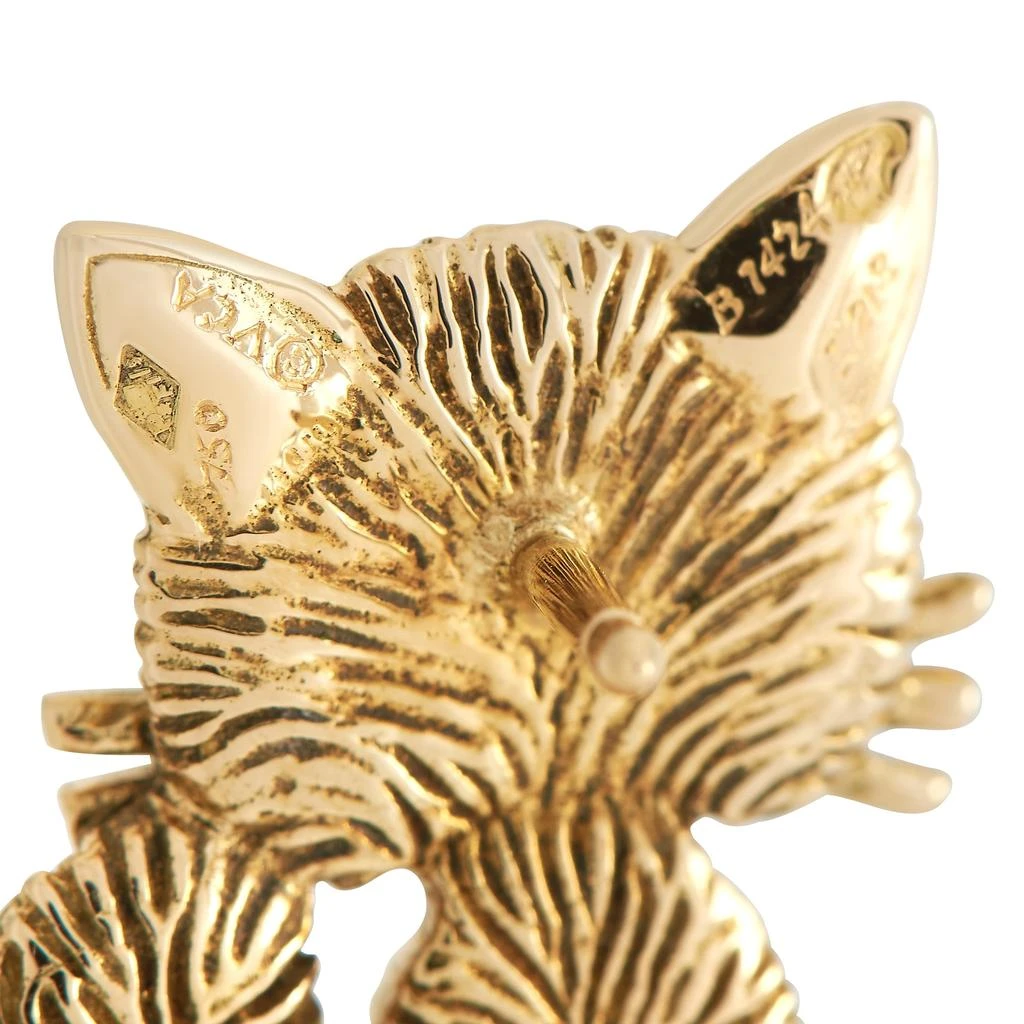 商品[二手商品] Van Cleef & Arpels|Van Cleef & Arpels 18K Yellow Gold Emerald and Enamel Cat Tie Pin,价格¥28349,第3张图片详细描述