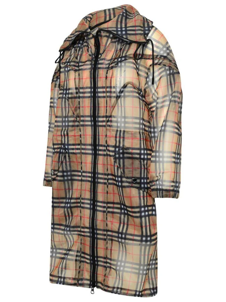 商品Burberry|BEIGE POLYESTER COWBIT CHECK PARKA,价格¥3848,第2张图片详细描述