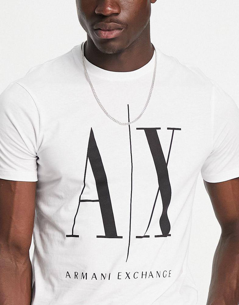 Armani Exchange icon t-shirt in white商品第2张图片规格展示