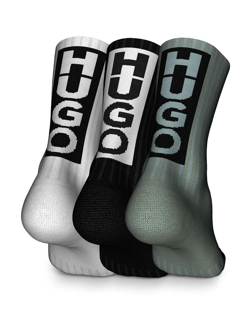 商品Hugo Boss|Since 93 Cotton Blend Logo Dress Socks, Pack of 3,价格¥195,第1张图片详细描述