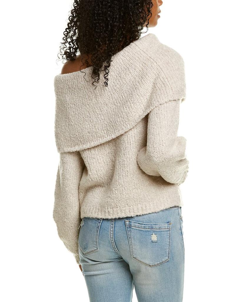 女式 露肩羊毛羊绒真丝混纺毛衣 商品第2张图片规格展示