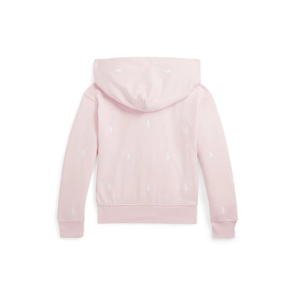 商品Ralph Lauren|Toddler and Little Girls Polo Pony Terry Full-Zip Hoodie,价格¥342,第2张图片详细描述