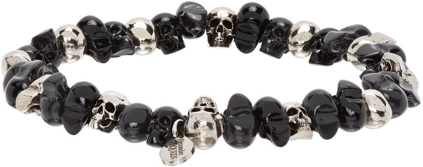 Silver Beaded Skull Bracelet商品第4张图片规格展示