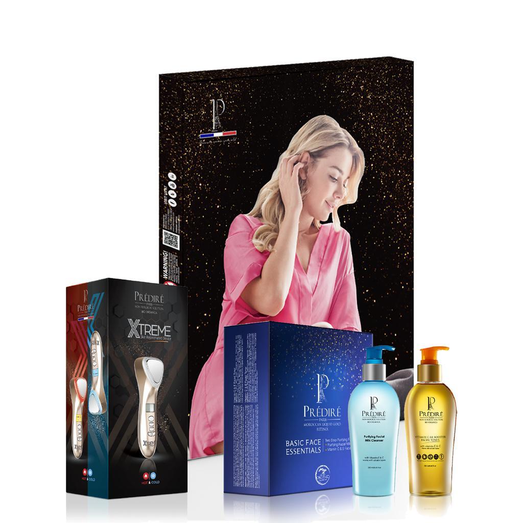 商品Predire Paris|Skin Rejuvenation Device with Hot & Cold LED Light Therapy Skincare Set-Pink Robe,价格¥674,第1张图片