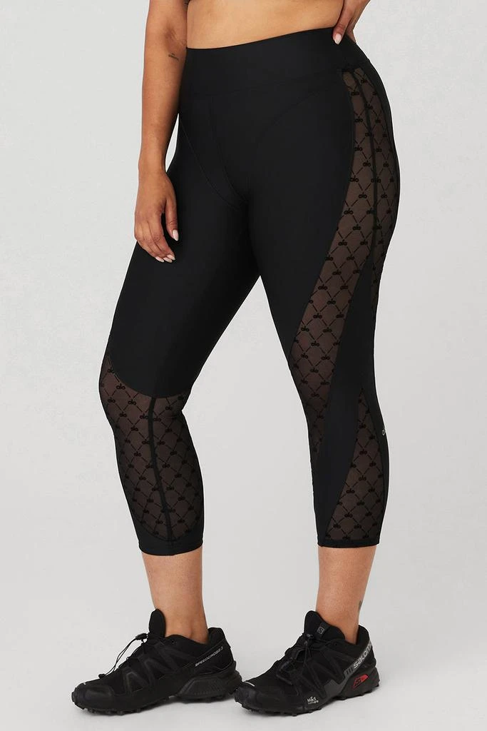 Airlift Mesh High-Waist Celeste Capri - Black 商品