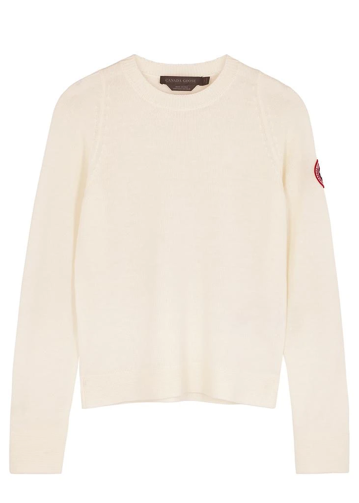 商品Canada Goose|Saturna off-white merino wool jumper,价格¥2592,第1张图片