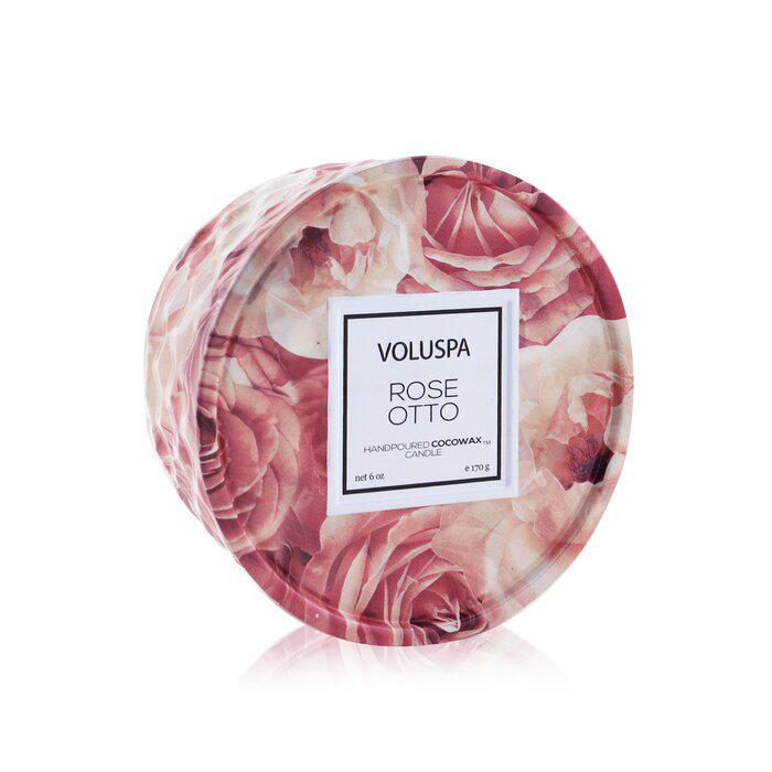 Voluspa 双烛芯装饰罐香薰蜡烛 -  玫瑰精油 170g/6oz商品第2张图片规格展示