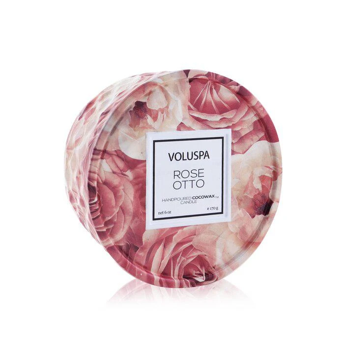 商品Voluspa|Voluspa 双烛芯装饰罐香薰蜡烛 -  玫瑰精油 170g/6oz,价格¥126,第2张图片详细描述