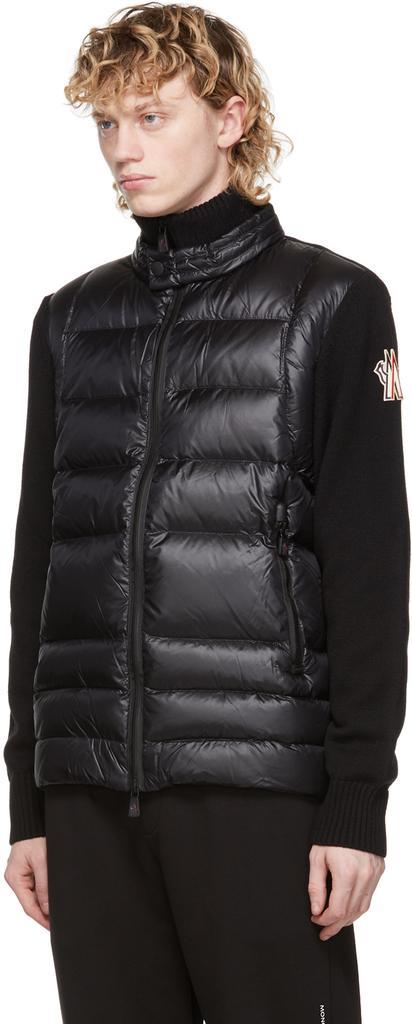 商品Moncler|Black Down Padded Cardigan Jacket,价格¥7491,第6张图片详细描述