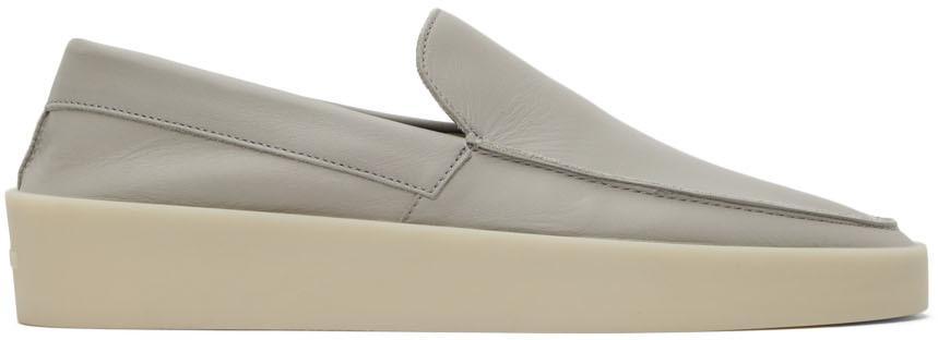 商品Fear of god|Grey Leather 'The Loafer' Loafers,价格¥4803,第1张图片