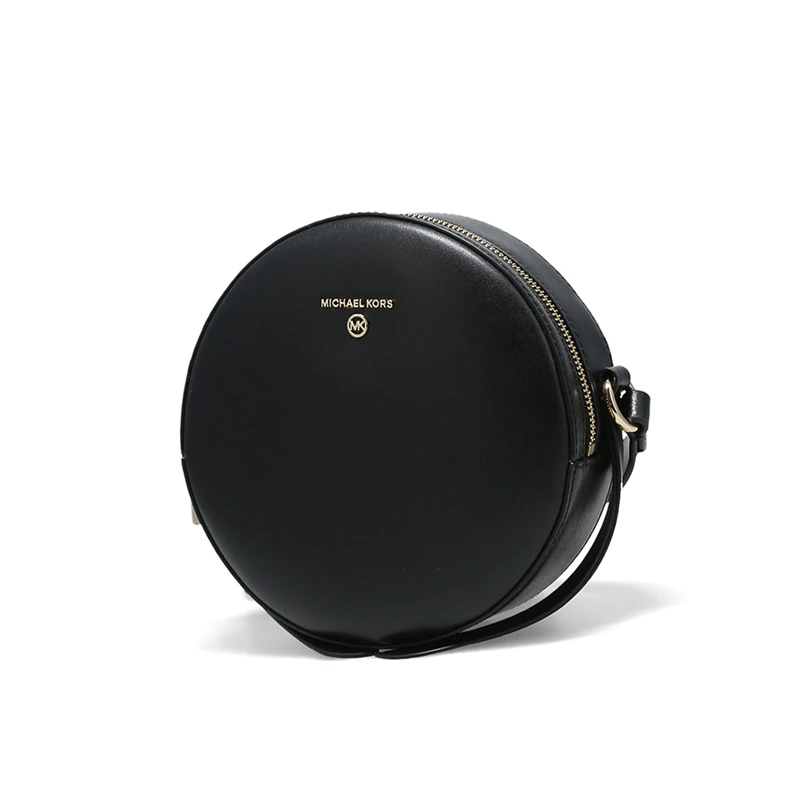 Michael Kors DELANCEY中号女士牛皮革单肩斜挎圆饼包 32S0GD8C8L-BLACK 商品