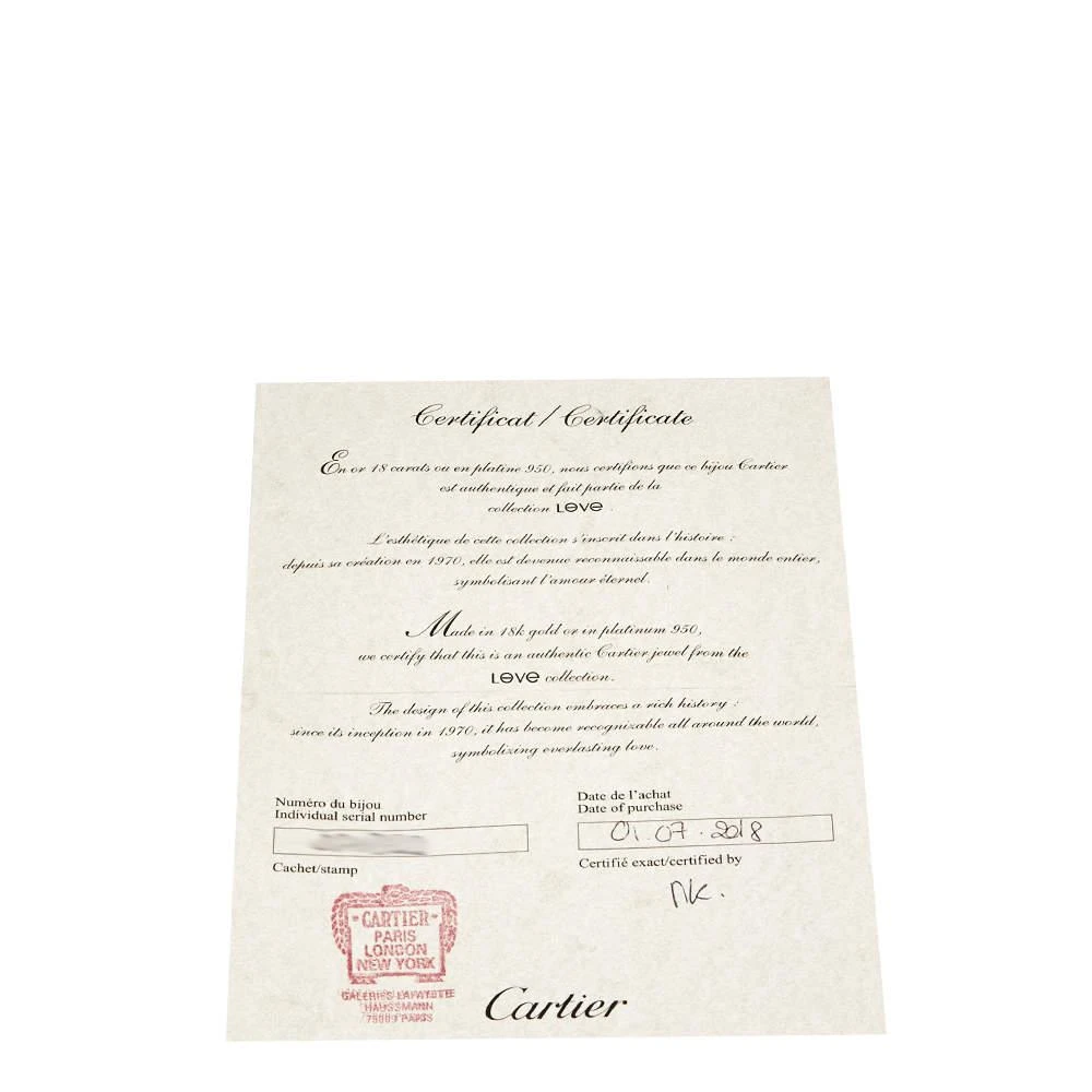 Cartier Love 18K White Gold Band Ring 54 商品