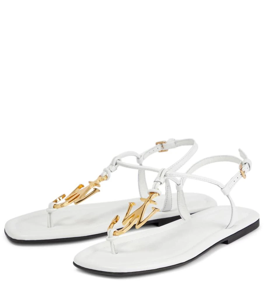 商品JW Anderson|Logo leather thong sandals,价格¥2478,第5张图片详细描述