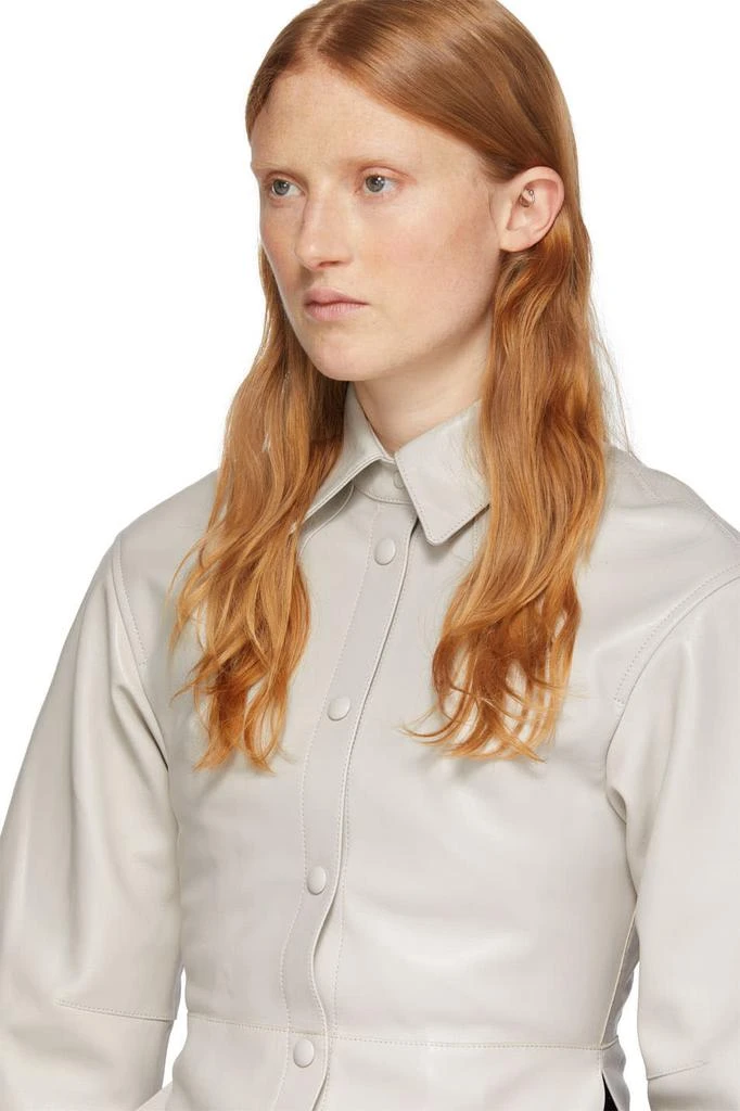 商品Isabel Marant|Off-White Leather Xiao Shirt,价格¥5278,第4张图片详细描述